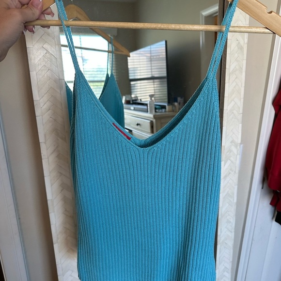 Esprit Turquoise Ribbed Knit Top - Picture 2 of 3